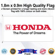 Honda The Power of Dreams Rectangle Flag - Front