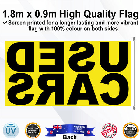 USED CARS Rectangle Flag - Rear
