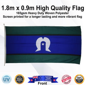 TORRES STRAIT Rectangle Flag - Front