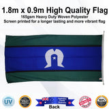 TORRES STRAIT Rectangle Flag - Rear