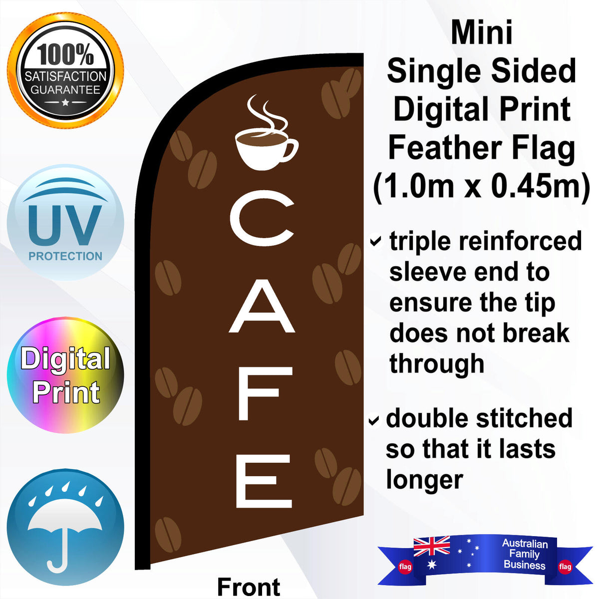CAFE Feather Flag - Front