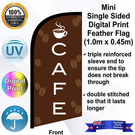 CAFE Feather Flag - Front