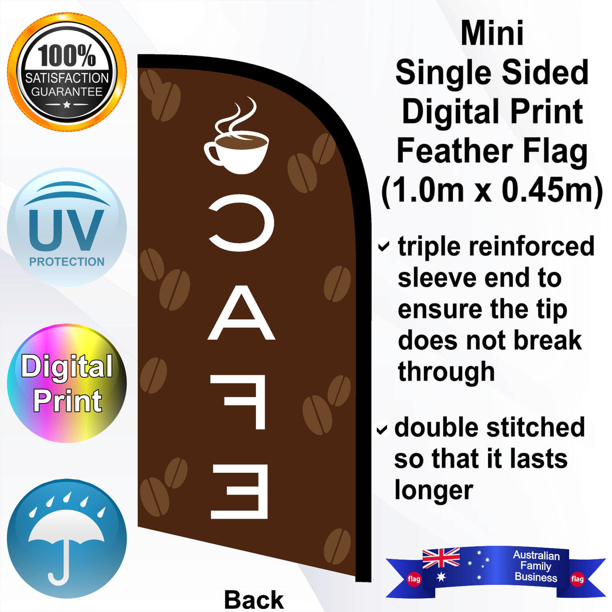 CAFE Feather Flag - Rear