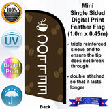 COFFEE Feather Flag - Rear