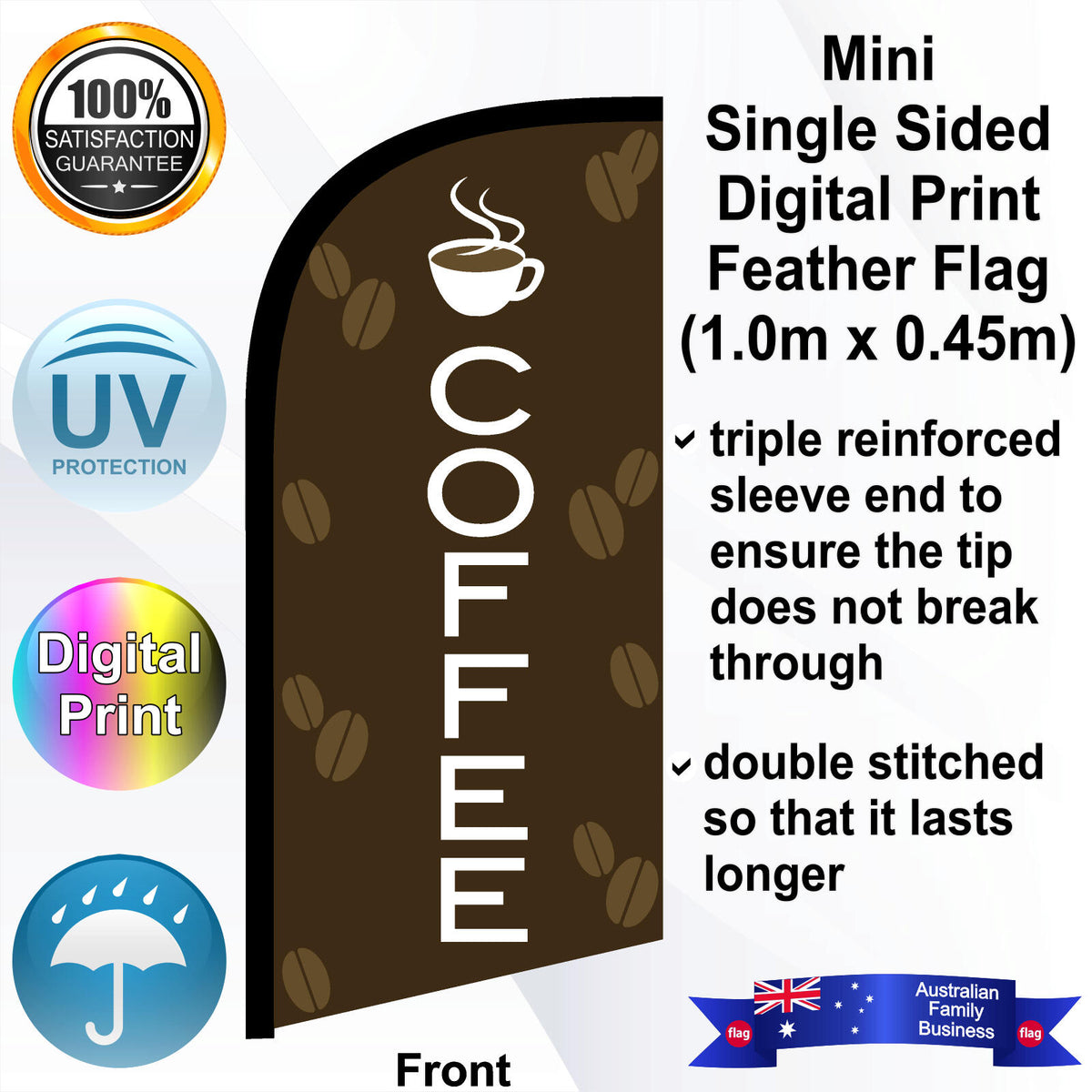 COFFEE Feather Flag - Front