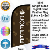 COFFEE Feather Flag - Front