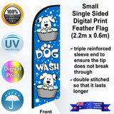 DOG WASH Feather Flag - Front