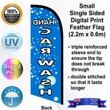 HAND CAR WASH Feather Flag - Rear