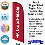 BREAKFAST Feather Flag - Rear