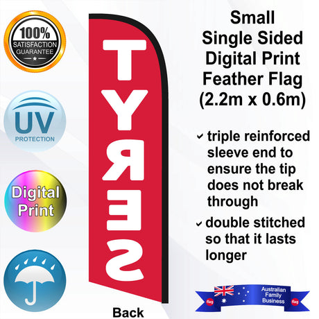 TYRES Feather Flag - Rear