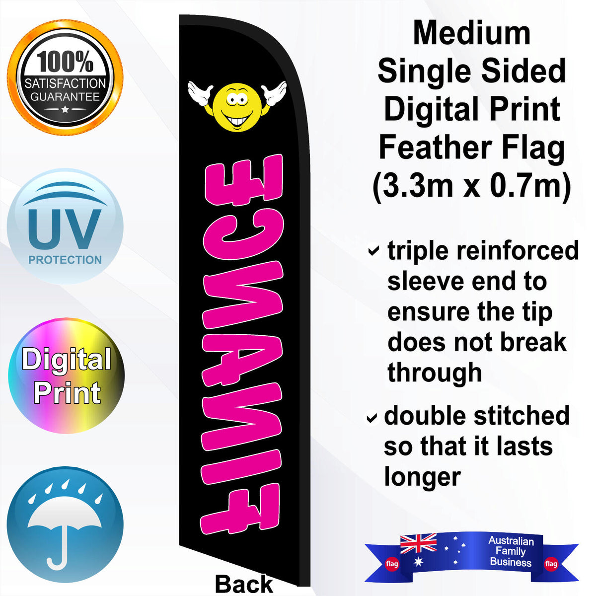 FINANCE Feather Flag - Rear
