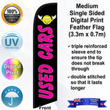 USED CARS Feather Flag - Front