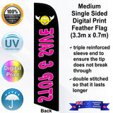 STOP & SAVE Feather Flag - Rear