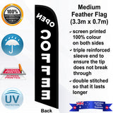 OPEN COFFEE Feather Flag - Rear