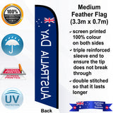 AUSTRALIA DAY Blue 4m Medium Feather Flag - view 3