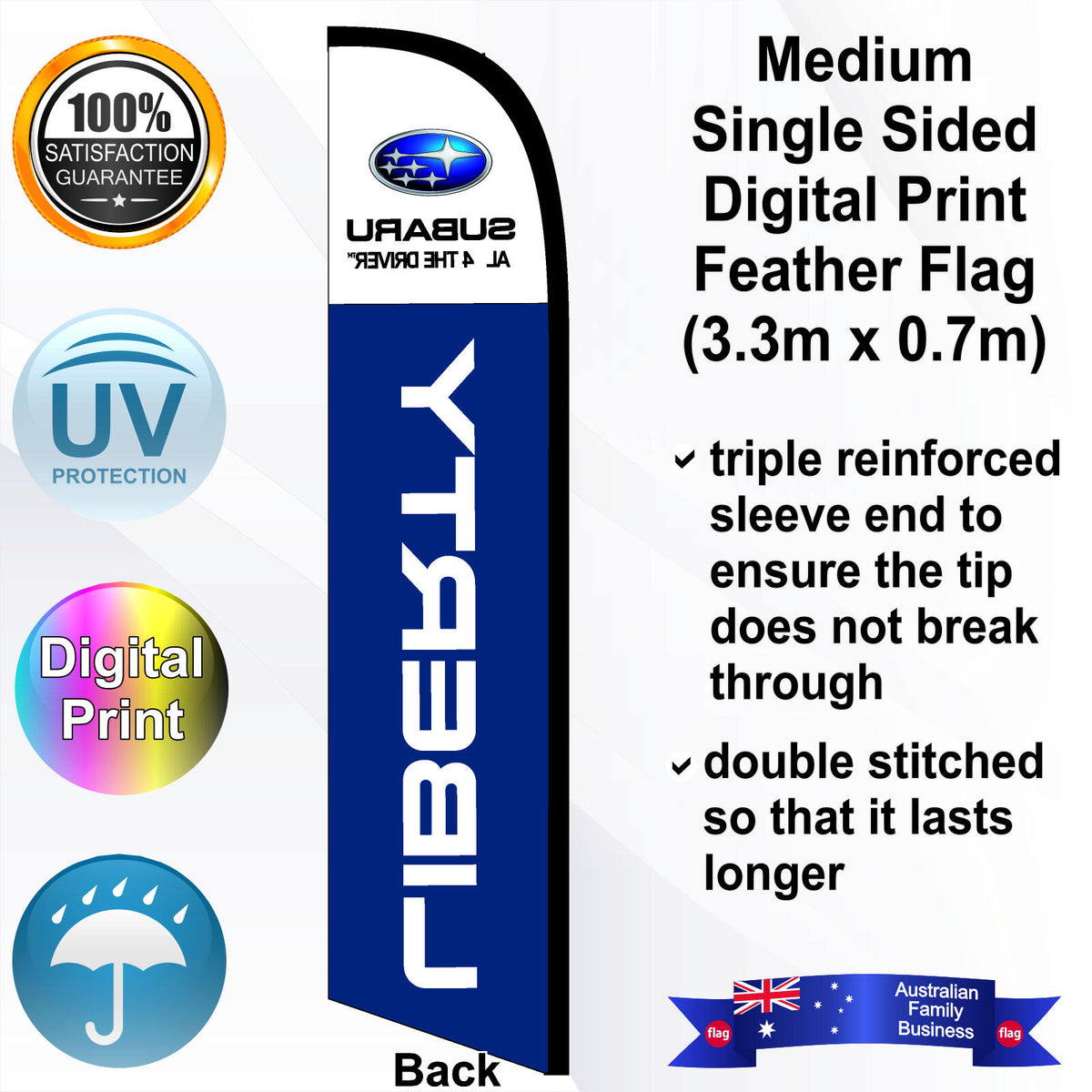 SUBARU LIBERTY Feather Flag - Rear