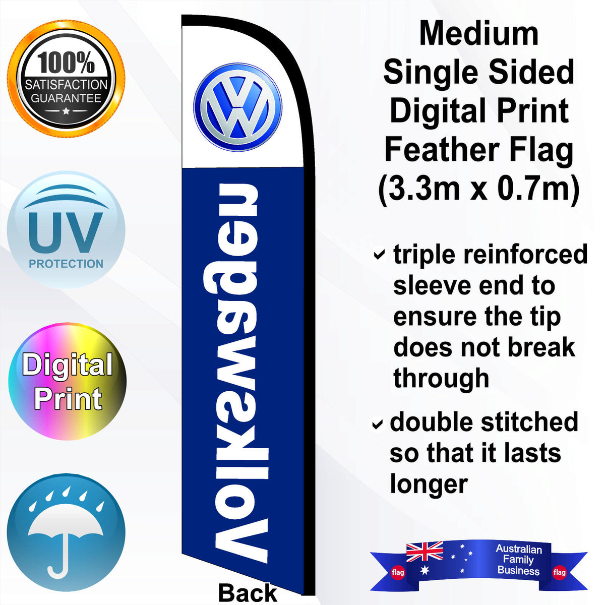 VOLKSWAGEN Feather Flag - Rear