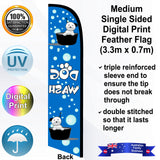 DOG WASH Feather Flag - Rear