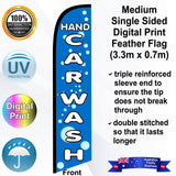 HAND CAR WASH Feather Flag - Front