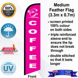 COFFEE Feather Flag - Front
