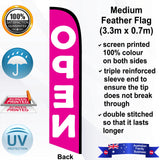 OPEN Feather Flag - Rear