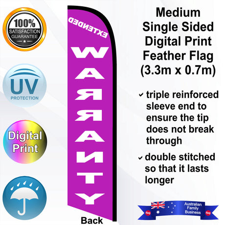 EXTENDED WARRANTY Feather Flag - Rear