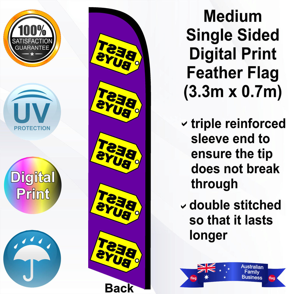 BEST BUYS Feather Flag - Rear