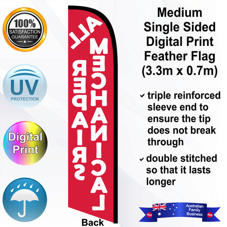 ALL MECHANICAL REPAIRS Feather Flag - Rear