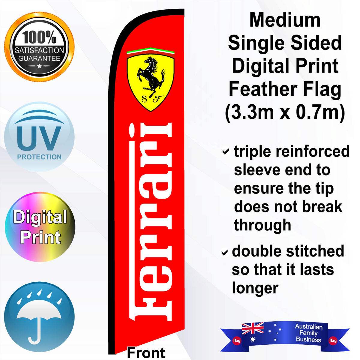 FERRARI Feather Flag - Front