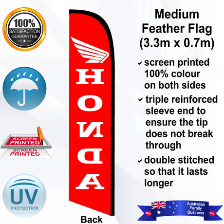HONDA MOTORCYCLES Feather Flag - Rear