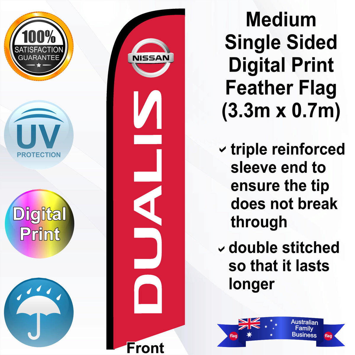 NISSAN DUALIS Feather Flag - Front
