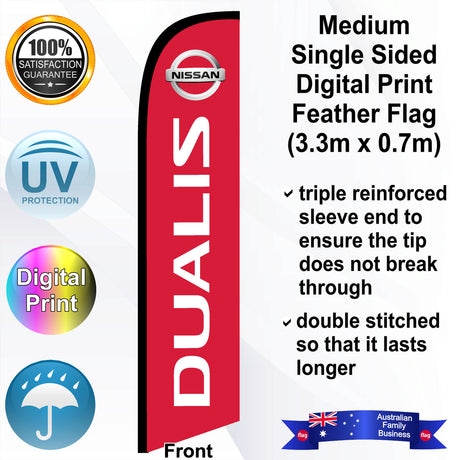 NISSAN DUALIS Feather Flag - Front