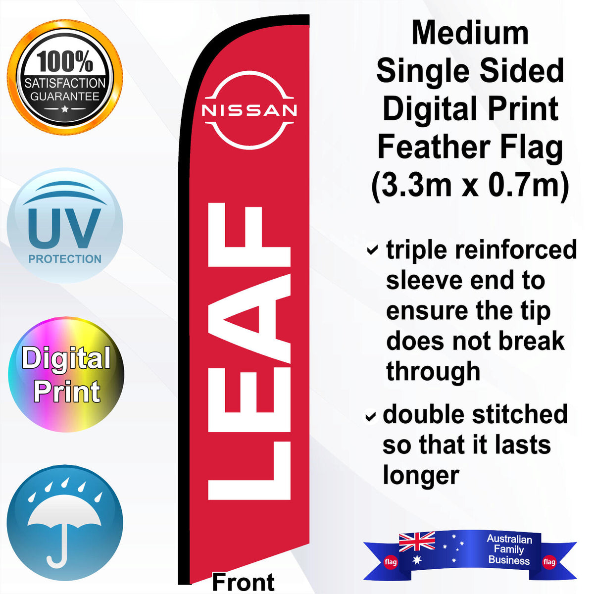 NISSAN LEAF Feather Flag - Front