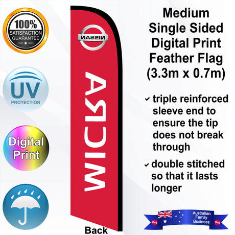 NISSAN MICRA Feather Flag - Rear