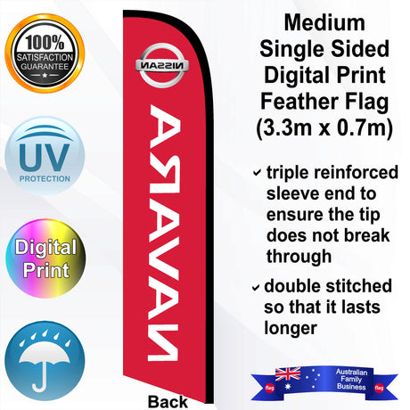 NISSAN NAVARA Feather Flag - Rear