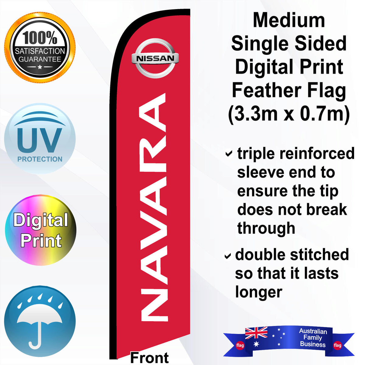 NISSAN NAVARA Feather Flag - Front
