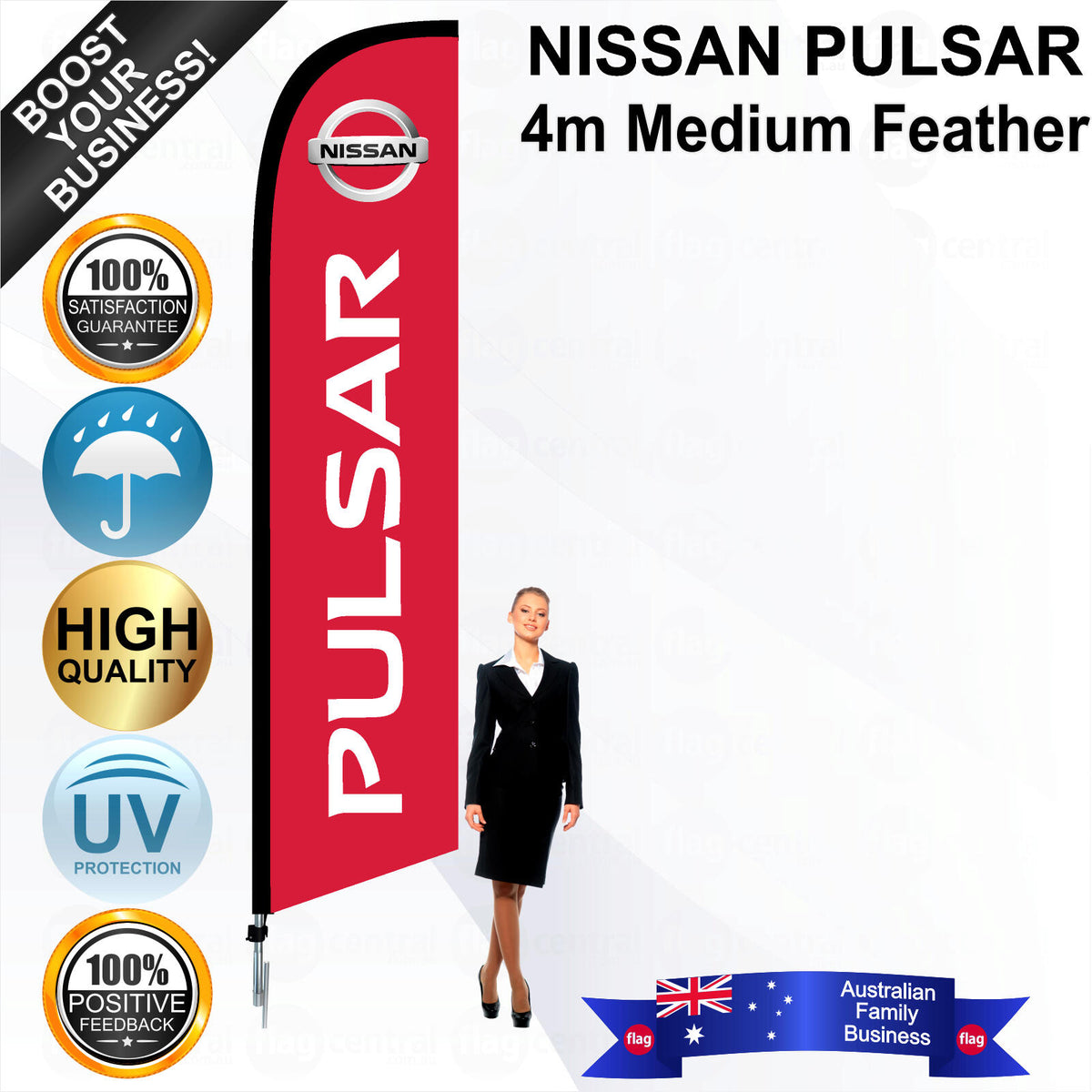 NISSAN PULSAR Feather Flag - Bundle