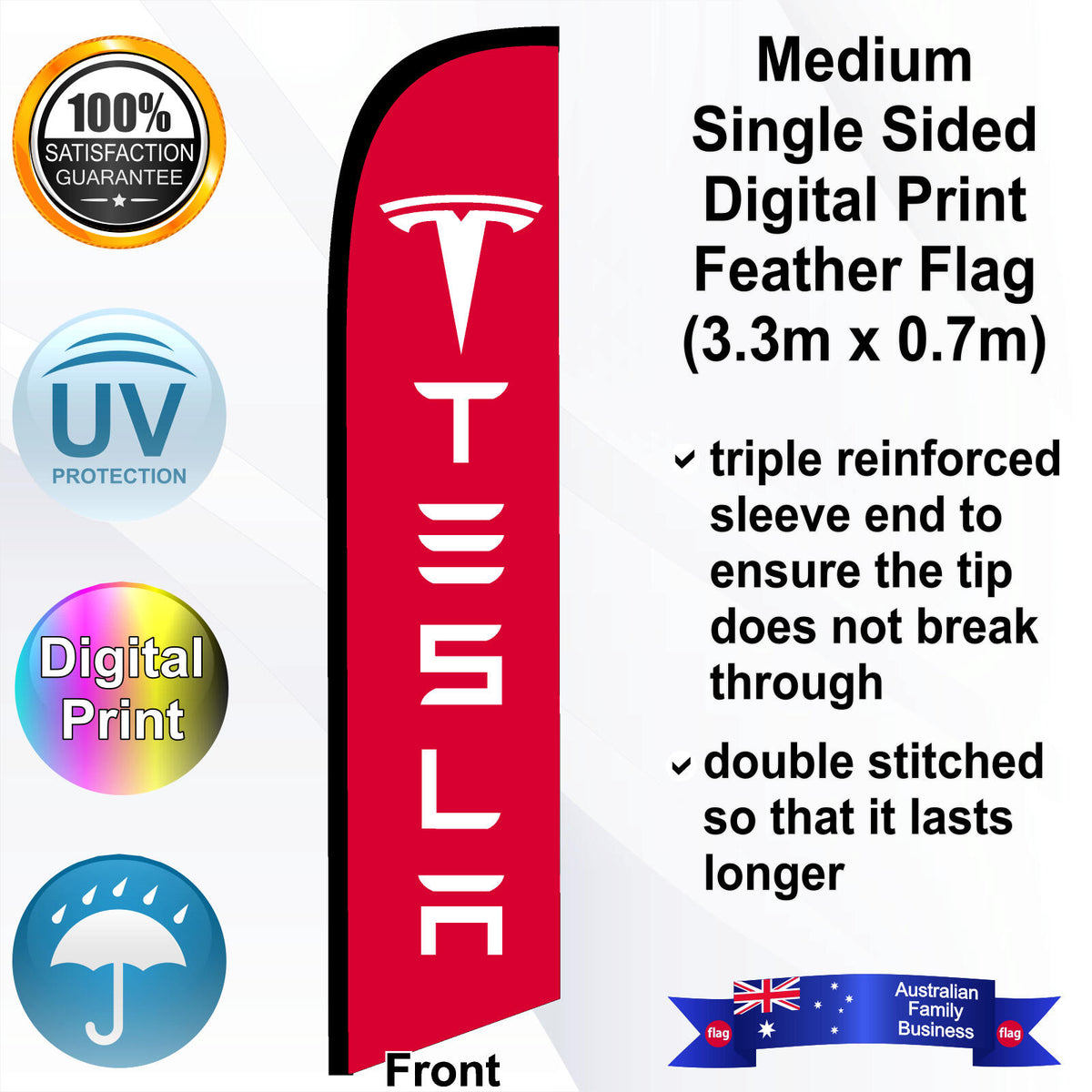 TESLA Feather Flag - Front