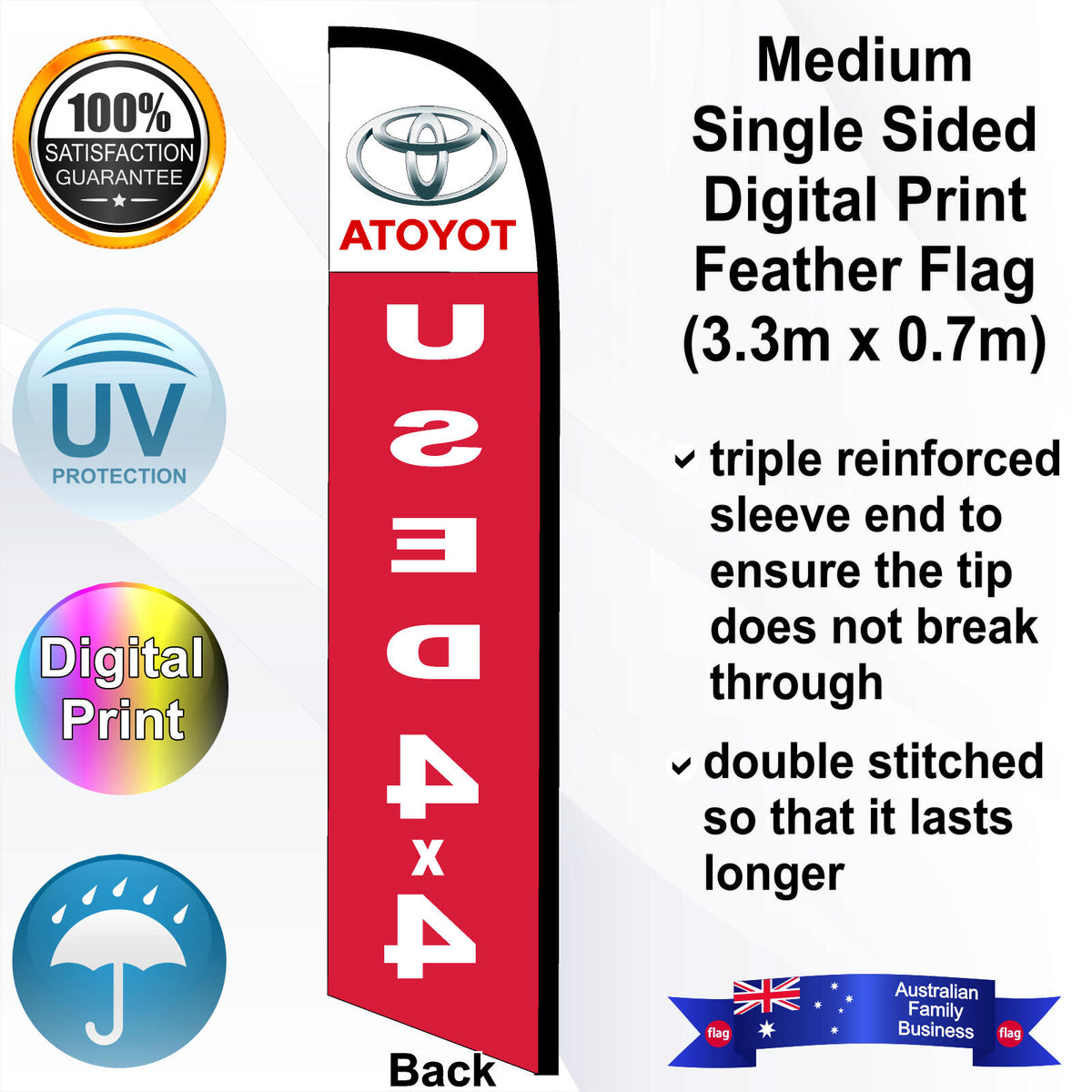 TOYOTA USED 4x4 Feather Flag - Rear