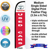 TOYOTA USED CARS Feather Flag - Front