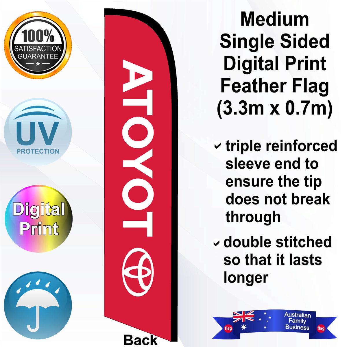 TOYOTA Feather Flag - Rear