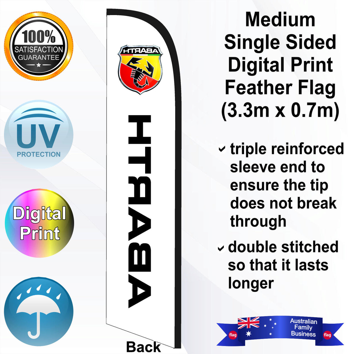 ABARTH Feather Flag - Rear