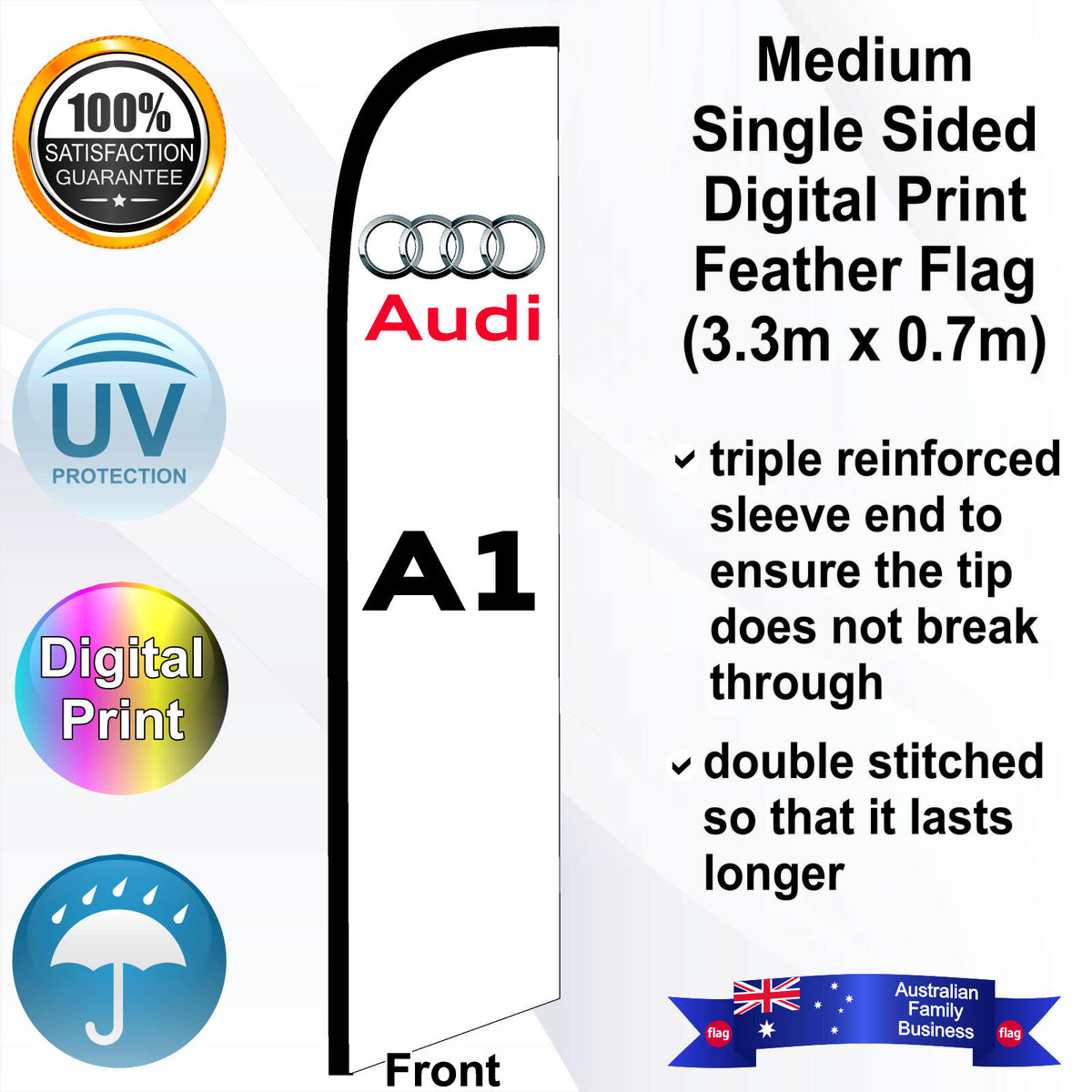 AUDI A1 Feather Flag - Front
