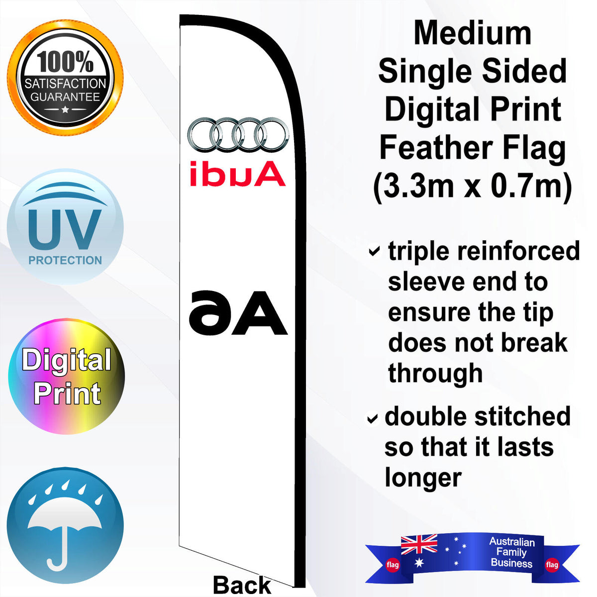 AUDI A6 Feather Flag - Rear