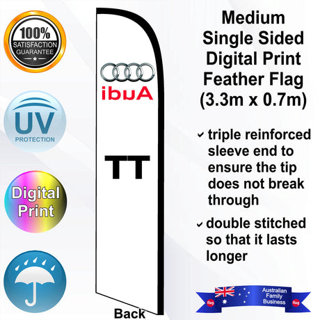 AUDI TT Feather Flag - Rear