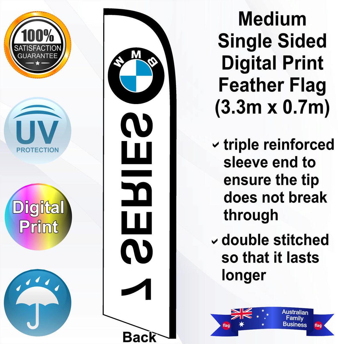 BMW 7 SERIES Feather Flag - Rear