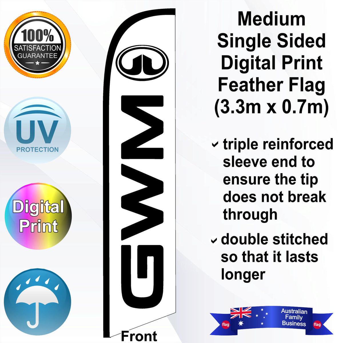 GWM Feather Flag - Front