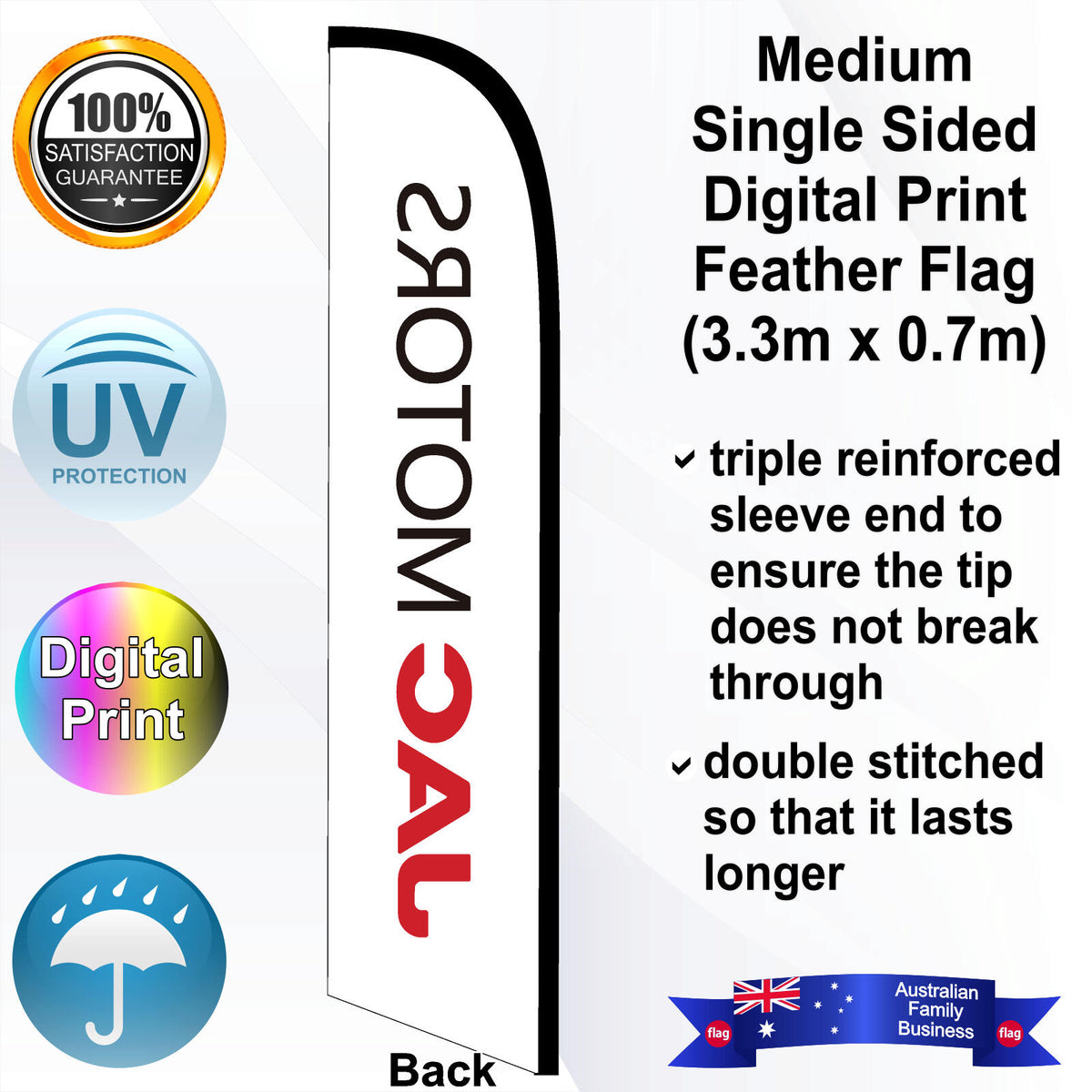 JAC MOTORS Feather Flag - Rear