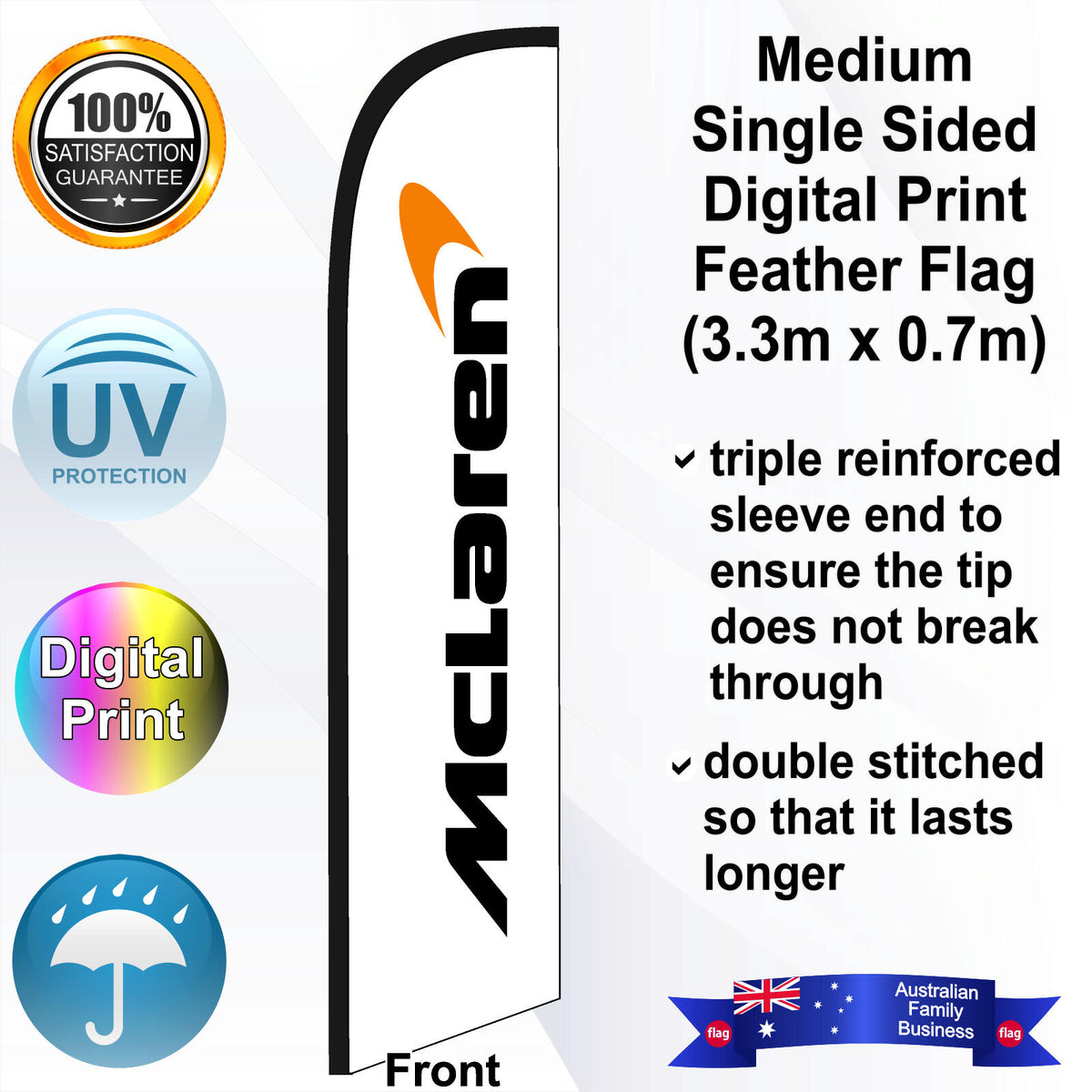 MCLAREN Feather Flag - Front