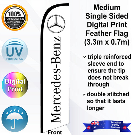 MERCEDES BENZ Feather Flag - Front